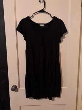 See You Monday Black Short Sleeve Dress Size XL